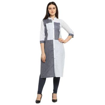 Off white printed cotton kurtas-and-kurtis 1