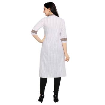 Brown printed cotton kurtas-and-kurtis 3