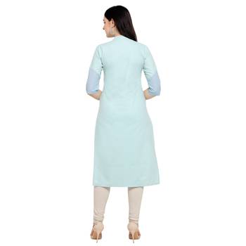Blue printed rayon kurtas-and-kurtis 3
