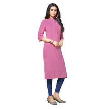 Pink printed cotton kurtas-and-kurtis 2