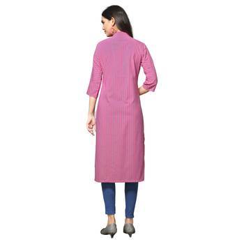 Pink printed cotton kurtas-and-kurtis 3