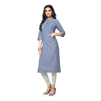 Blue printed cotton kurtas-and-kurtis 4