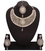Bridal Diamond Necklace Set with Maang Tikka