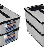 Atorakushon   Non Woven Fabric Mens Shirt Cover Saree Cover Jeans Trousers Clothes Organizer For Wardrobe Pack Of 4 Grey