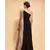 black embroidered crepe party wear gown