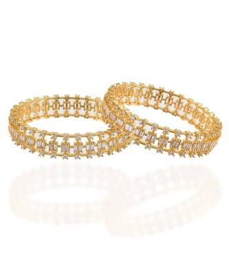 golden diamond designer bangle 1