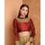 Red Dupion Embroidered Blouse