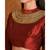 Red Dupion Embroidered Blouse