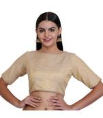 Beige Dupion Solid Blouse