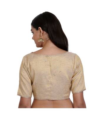 Beige Dupion Solid Blouse 2