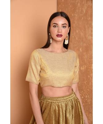 beige brocade blouse 1