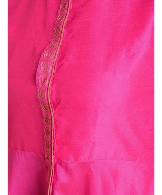Set of Full Anarkali Silk Kurta with Brocade Pant. 6