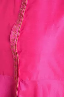 Set of Full Anarkali Silk Kurta with Brocade Pant.
