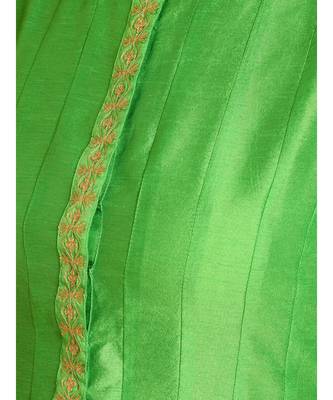 Set of Full Anarkali Silk Kurta with Brocade Pant. 5