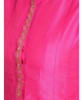 Set of Full Anarkali Silk Kurta with Brocade Pant. 7
