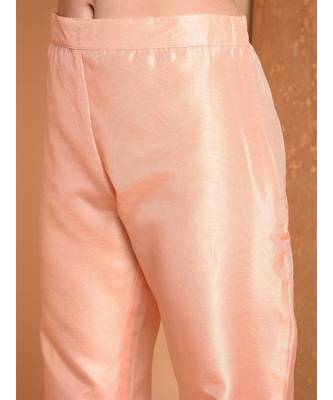 Set of Full Anarkali Silk Kurta with Brocade Pant. 7