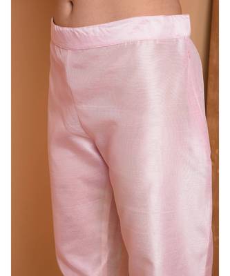 Set of Full Anarkali Silk Kurta with Brocade Pant. 7