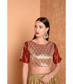 gold braocade Blouse