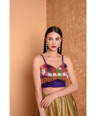 Purple Brocade Blouse 1