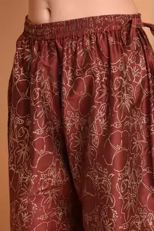Set of Silk Kurta with Chanderi Palazzo and dupatta
