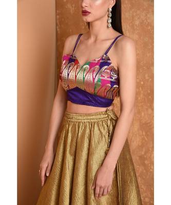 Purple Brocade Blouse 4