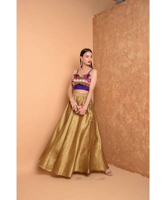 Purple Brocade Blouse 6