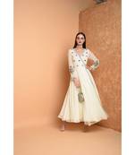 White Silk Embroidered Suit Set