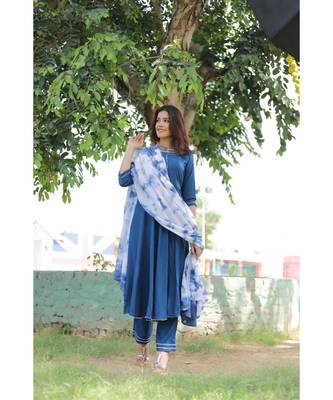 Blue and white tie & dye suit. 1