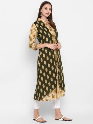 womens Multicolored Cotton Printed Kurta 2