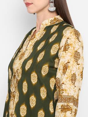 womens Multicolored Cotton Printed Kurta 5