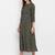 Womens Green Cotton Printed Anarkali