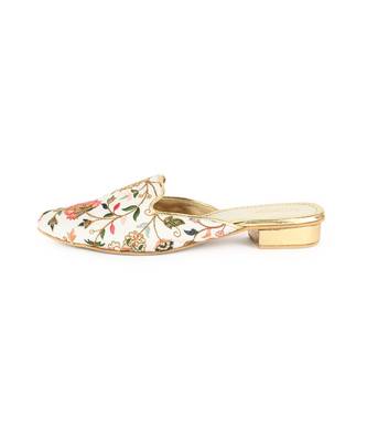 Embroidered floral  mules 3