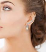 Gold cubic zirconia danglers-drops