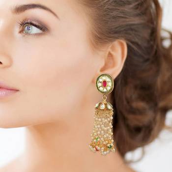 royal big Gold kundan jhumkas 1