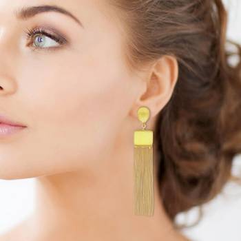 Yellow agate danglers-drops 1