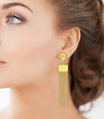 Yellow agate danglers-drops