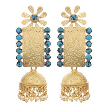 blue  agate danglers-drops 1