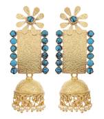 blue  agate danglers-drops