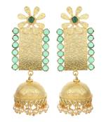 Gold agate danglers-drops