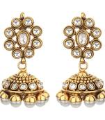 Gold agate jhumkas