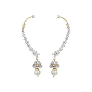 Gold cubic zirconia danglers-drops 2