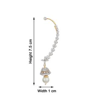 Gold cubic zirconia danglers-drops 3