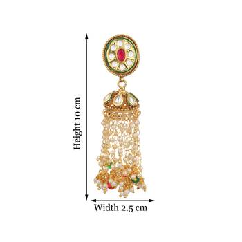royal big Gold kundan jhumkas 3