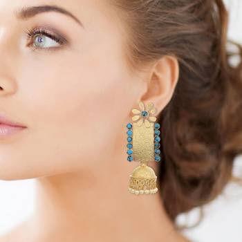 blue  agate danglers-drops 2