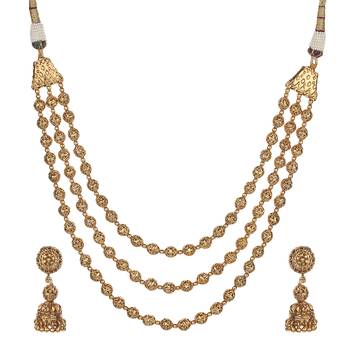 Gold agate necklace-sets 2