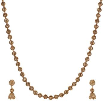 Gold agate southern balls necklace-sets 2