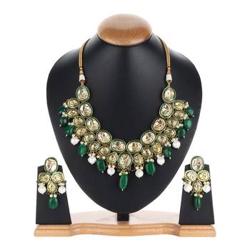 Designer Wedding Green kundan necklace-sets 1