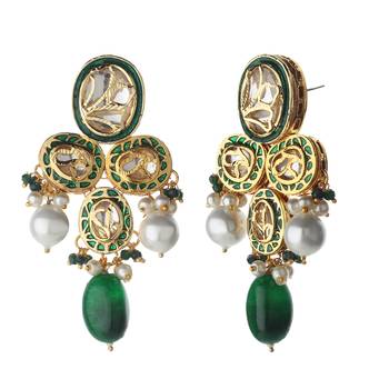 Designer Wedding Green kundan necklace-sets 4