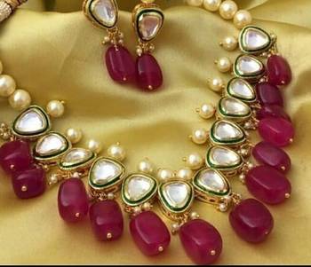 Designer Maroon agate necklace-sets 2