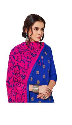 Blue woven banarasi silk salwar 2